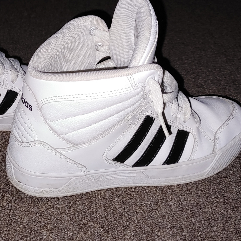 Adidas high top white shoes